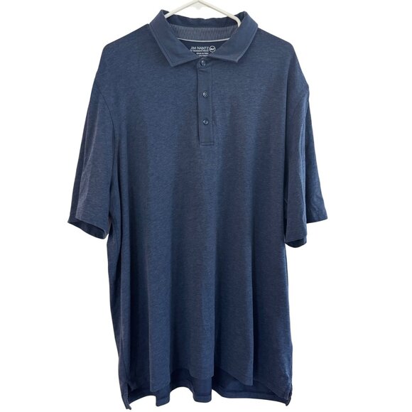 Jim Nantz By Vineyard Vines 2XL Mens Polo Shirt Blue Pima Cotton Polyester & Spa - Picture 1 of 4